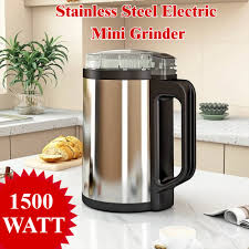 Silver Crest 1500W Stainless Steel Electric Mini Grinder | Powerful Multi-Purpose Dry & Wet Grinder for Kitchen Use